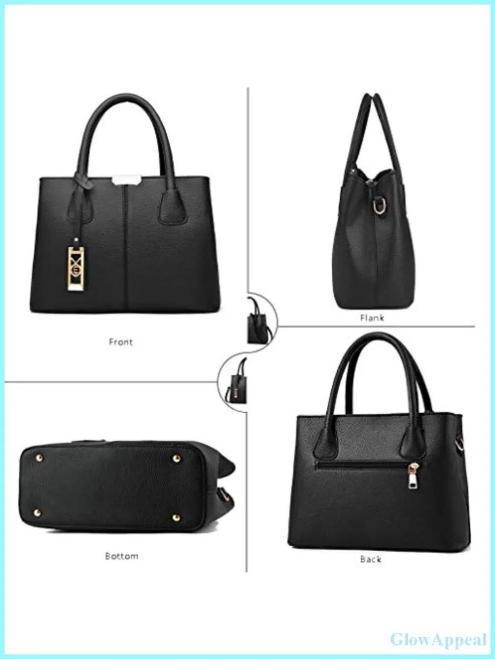 PU Leather Satchel Handbag Tote Crossbody Shoulder Purse